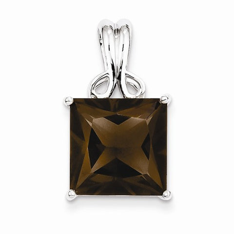 Sterling Silver Smokey Quartz Pendant, Lovely Pendants for Necklace