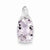 Sterling Silver Pink Quartz Pendant, Charm