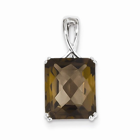 Sterling Silver Smokey Quartz Pendant, Pendants for Necklace