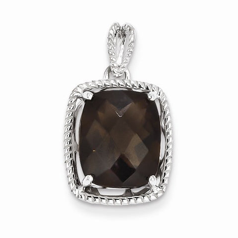 Sterling Silver Smokey Quartz Pendant, Appealing Pendants for Necklace