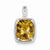 Sterling Silver Whiskey Quartz Pendant, Charm