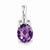 Sterling Silver Amethyst Pendant, Dazzling Pendants for Necklace