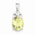 Sterling Silver Lemon Quartz Pendant, Delightful Pendants for Necklace