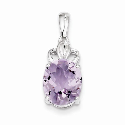 Sterling Silver Pink Quartz Pendant, Exquisite Pendants for Necklace