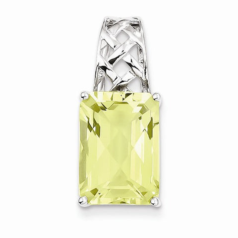 Sterling Silver Lemon Quartz Pendant, Stylish Pendants for Necklace
