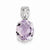 Sterling Silver Pink Quartz and Diamond Pendant, Lovely Pendants for Necklace