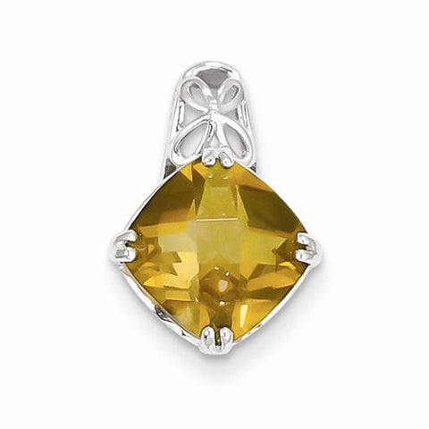 Sterling Silver Whiskey Quartz Pendant, Appealing Pendants for Necklace