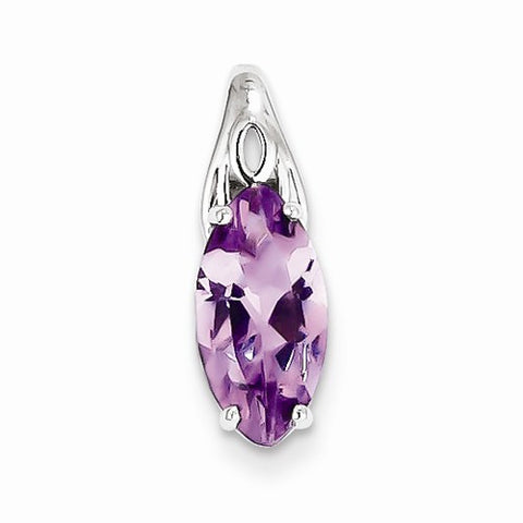 Sterling Silver Amethyst Pendant, Pretty Pendants for Necklace