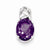 Sterling Silver Amethyst Pendant, Charm