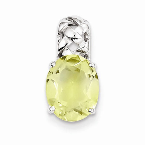 Sterling Silver Lemon Quartz Pendant, Dazzling Pendants for Necklace