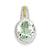 Sterling Silver w/ Flash Gold-plate Accent Green Quartz pendant, Gorgeous Pendants for Necklace