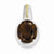 Sterling Silver w/ Flash Gold-plate Accent Smokey Quartz pendant, Alluring Pendants for Necklace
