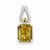Sterling Silver w/ Flash Gold-plate Accent Whiskey Quartz pendant, Alluring Pendants for Necklace