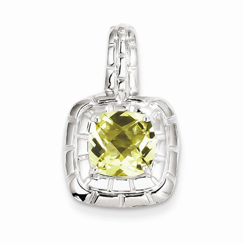 Sterling Silver Lemon Quartz Pendant, Dazzling Pendants for Necklace