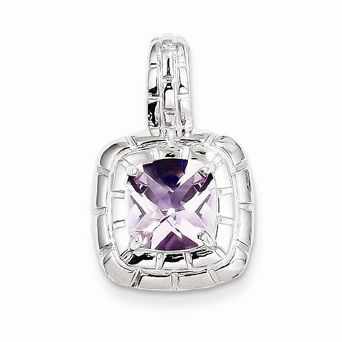 Sterling Silver Pink Quartz Pendant, Beautiful Pendants for Necklace