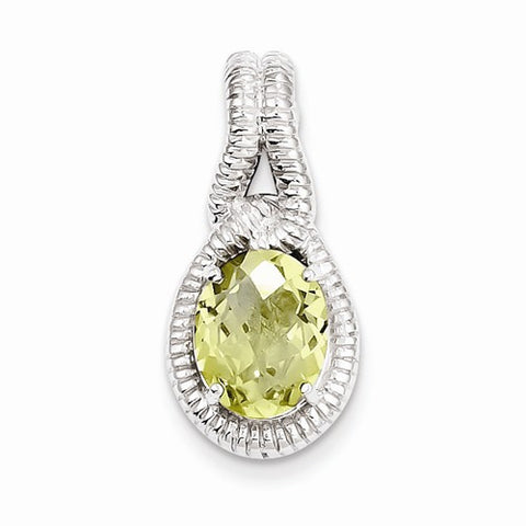 Sterling Silver Lemon Quartz Pendant, Gorgeous Pendants for Necklace