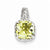Sterling Silver Lemon Quartz Pendant, Pretty Pendants for Necklace