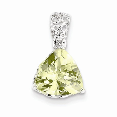 Sterling Silver Lemon Quartz Pendant, Pendants for Necklace