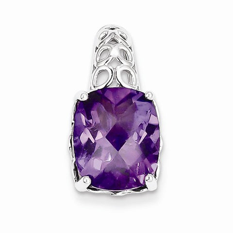 Sterling Silver Amethyst Pendant, Beautiful Pendants for Necklace