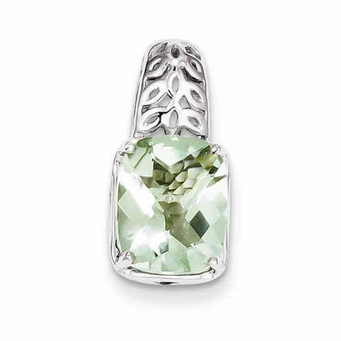 Sterling Silver Green Quartz Pendant, Gorgeous Pendants for Necklace