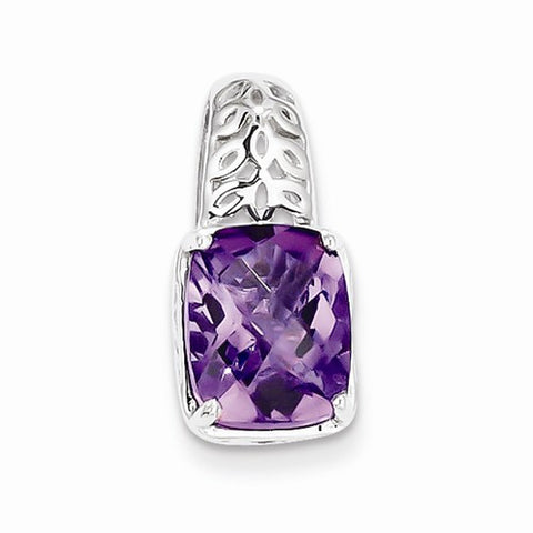 Sterling Silver Amethyst Pendant, Lovely Pendants for Necklace