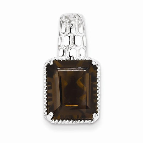 Sterling Silver Smokey Quartz Pendant, Classy Pendants for Necklace