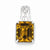 Sterling Silver Whiskey Quartz Pendant, Alluring Pendants for Necklace