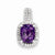 Sterling Silver Amethyst Pendant, Charm