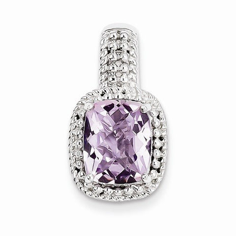 Sterling Silver Pink Quartz Pendant, Beautiful Pendants for Necklace