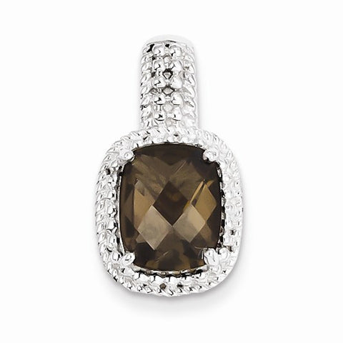 Sterling Silver Smokey Quartz Pendant, Delightful Pendants for Necklace