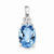 Sterling Silver Rhodium Plated Diamond & Light Swiss BT Pendant, Appealing Pendants for Necklace