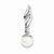 Sterling Silver Rhodium Plated Diamond & FW Cultured Pearl pendant, Adorable Pendants for Necklace