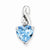 Sterling Silver Rhodium Plated Diamond & Lt Swiss BT Heart pendant, Delightful Pendants for Necklace
