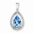 Sterling Silver Rhodium Plated Diamond and Light Swiss BT pendant, Exquisite Pendants for Necklace
