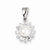 Sterling Silver Rhodium Plated FW Cultured Pearl & CZ Pendant, Pendants for Necklace