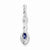 Sterling Silver Rhodium Plated Diamond and Tanzanite pendant, Lovely Pendants for Necklace