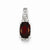 Sterling Silver Rhodium Plated Diamond & Garnet Pendant, Pendants for Necklace