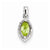 Sterling Silver Diamond and Peridot Pendant, Pendants for Necklace