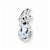 Sterling Silver Rhodium Plated Dia. & Aquamarine Oval pendant, Beautiful Pendants for Necklace