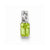 Sterling Silver Rhodium Plated Peridot Rectangle Pendant, Pendants for Necklace