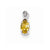 Sterling Silver Rhodium Plated Diamond & Citrine Oval pendant, Alluring Pendants for Necklace