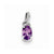 Sterling Silver Rhodium Plated Diamond Amethyst Oval pendant, Gorgeous Pendants for Necklace