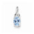 Sterling Silver Rhodium Plated Dia. & Sky Blue Topaz Oval pendant, Lovely Pendants for Necklace