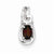 Sterling Silver Rhodium Plated Diamond Garnet Oval pendant, Beautiful Pendants for Necklace