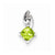 Sterling Silver Rhodium Plated Diamond & Peridot Square pendant, Exquisite Pendants for Necklace