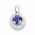 Sterling Silver Rhodium Plated White Topaz & Tanzanite Pendant, Adorable Pendants for Necklace