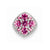 Sterling Silver Rhodium Plated Pink Tourmaline Slide Pendant, Pendants for Necklace