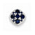 Sterling Silver Rhodium Plated Sapphire Square Slide Pendant, Pendants for Necklace
