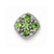 Sterling Silver Rhodium Plated Tsavorite Square Slide Pendant, Pendants for Necklace