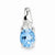 Sterling Silver Diamond and Blue Topaz pendant, Delightful Pendants for Necklace